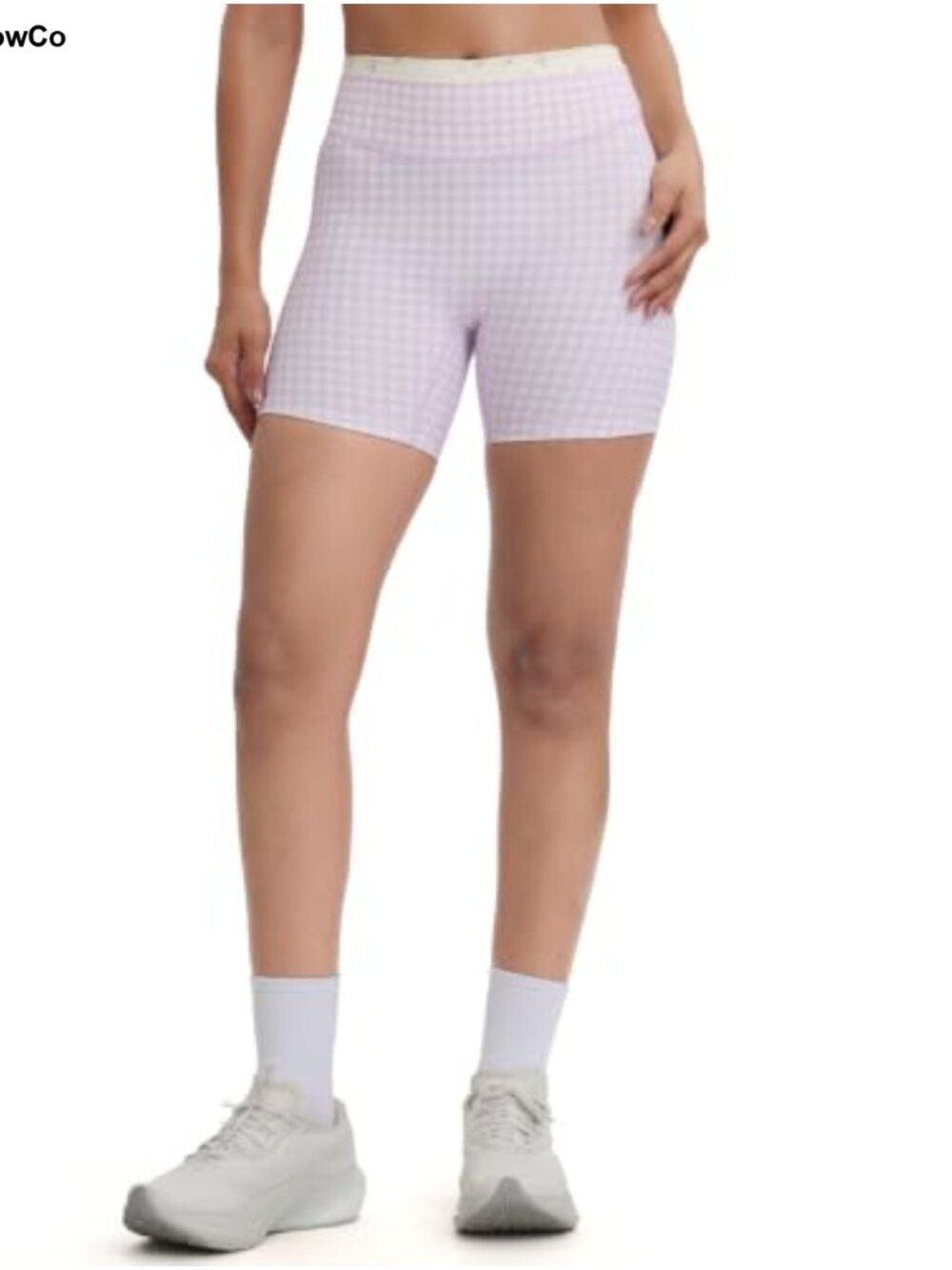 Women's High Rise Biker Shorts Nylon Spandex Floral Gym Yoga